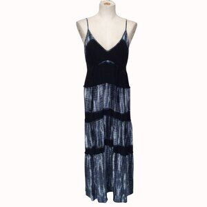 BCBGMAXAZRIA Silk Tie Dye Maxi Dress - M